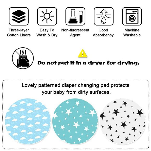 Portable Toddler Diaper Changing Pad Waterproof Baby Change Mats Premium Change - Picture 8 of 9